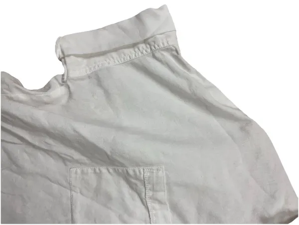 (RFB3) Madewell Women's White Button Up Short Sleeve Casual Pocket Top Size L - Image 8