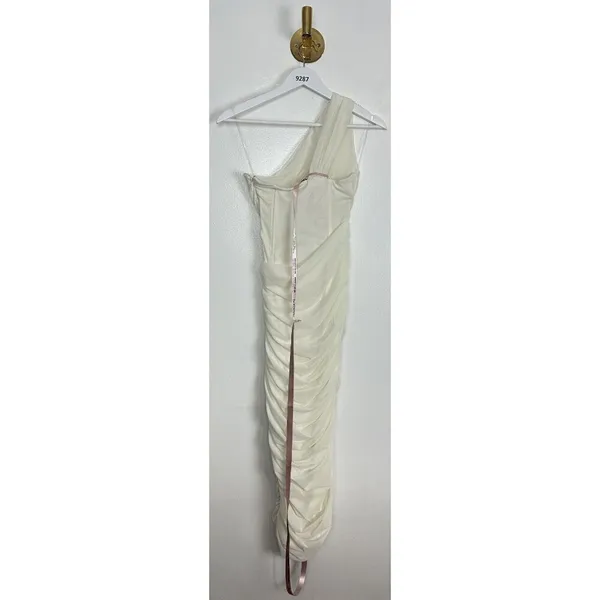 HOUSE OF CB Valentina Asymmetric Cutout One-Shoulder Midi Dress in Ivory XS NWT - Image 11