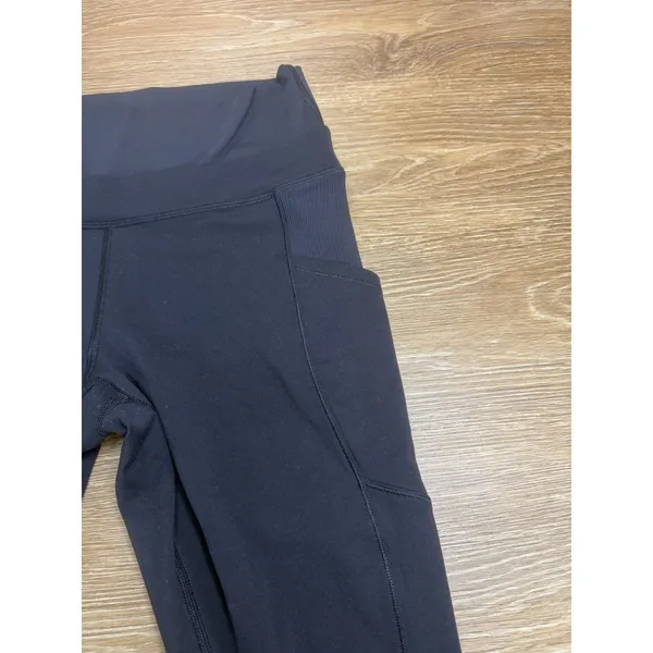Lululemon Wunder Under Leggings Women's Est 6 Black Rib Pocket High Rise 25" - Image 2
