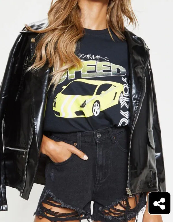 Pretty Little Thing Black High Waists Distressed Denim Shorts - Image 3