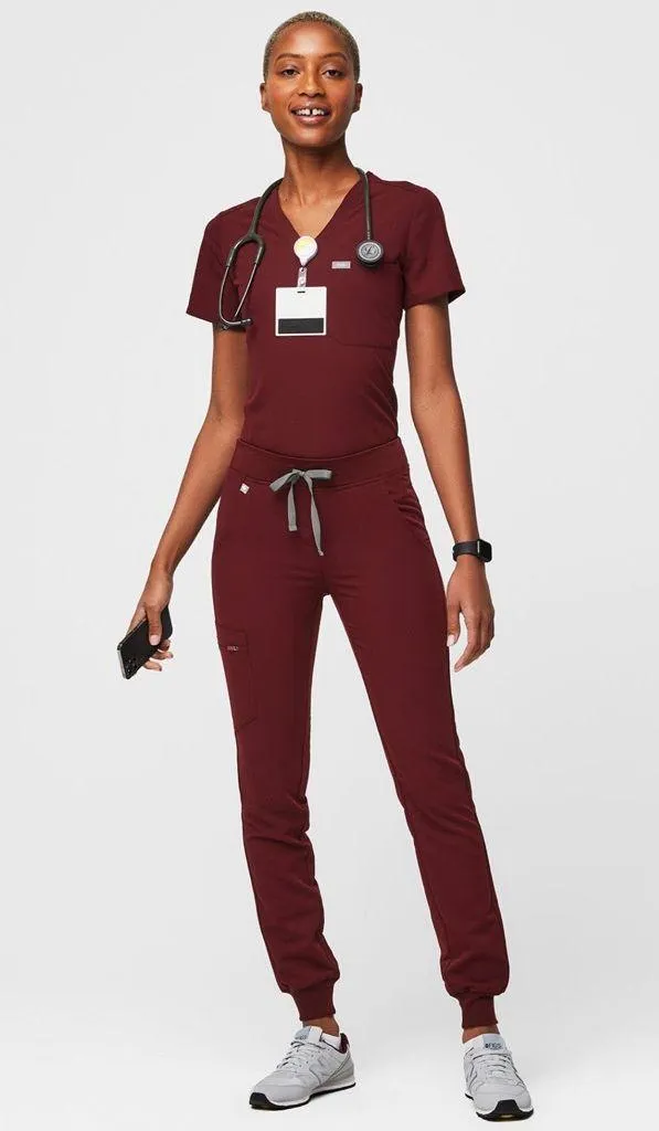 Figs Burgundy Zamora Joggers - Image 2