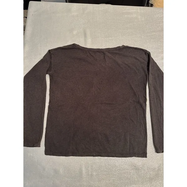 American Retro Grunge Long Sleeve Shirt Cut Outs Brown Gray US Medium/Large Boxy - Image 3