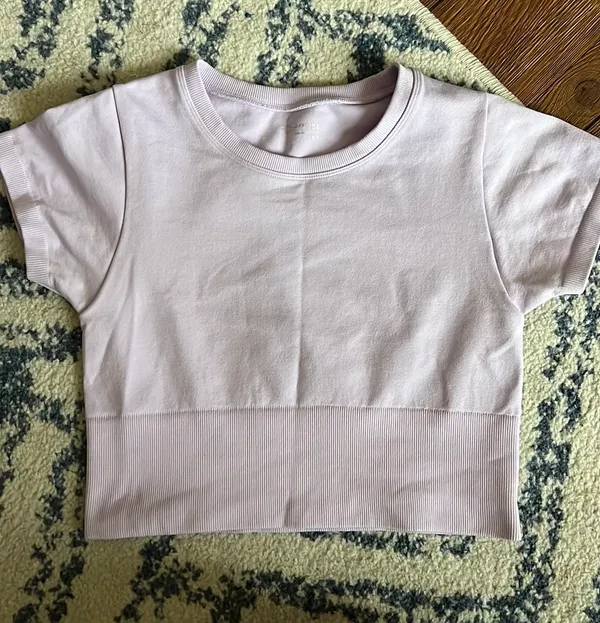Aerie Offline Purple Seamless Crop Top - Image 2