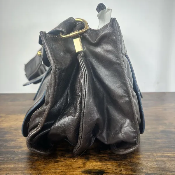 Chloé Bay Shoulder Bag Vintage Medium Brown Leather Gold Hardware Italy Classic - Image 11