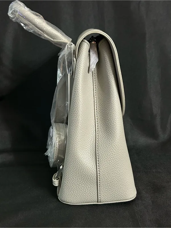 London Skye Women's Grey Top-Handle Backpack Travel Bag - Image 7