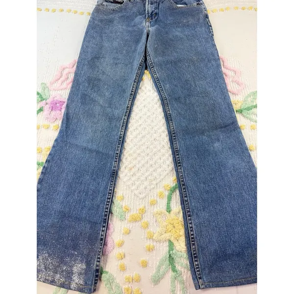 LEE Jeans Women's Flare Blue Denim Glitter Sparkle Style 5 Made‎ in Mexico - Image 2
