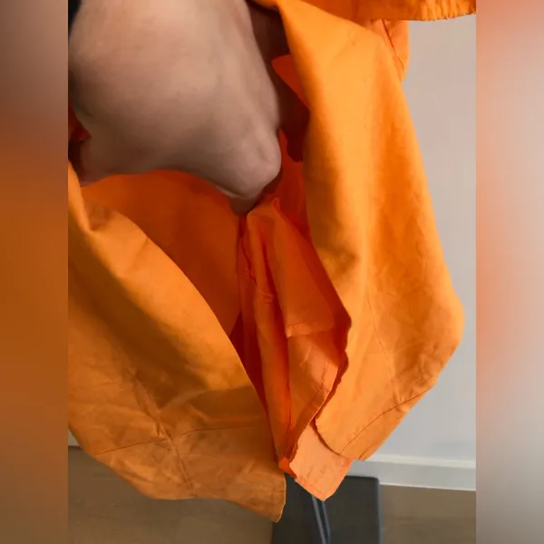 Petal & Pup Orange Sachie Puff Sleeve Cut Out Mini Dress Size US 8 - Image 5
