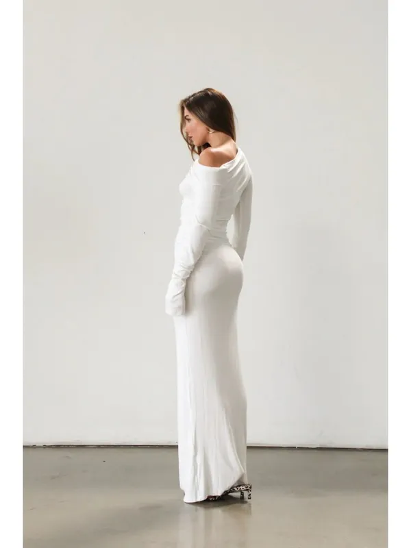 SNDYS Reyna Maxi Dress in White Medium New Womens Long Gown - Image 11