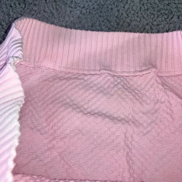 Vintage Pastel Sweatshirt Women‎ XL 90s Textured Grandma Coquette Pink Retro Y2K - Image 9