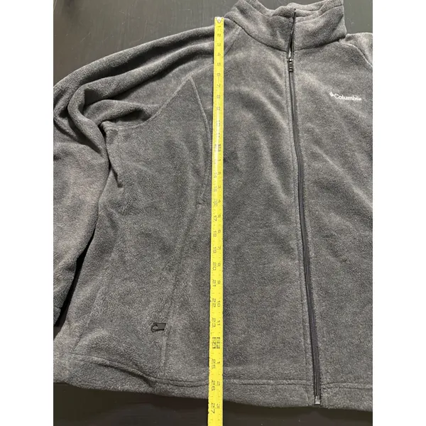 Columbia Benton Springs Full‎ Zip Fleece Jacket Gray Women 2X Charcoal Outdoor - Image 3