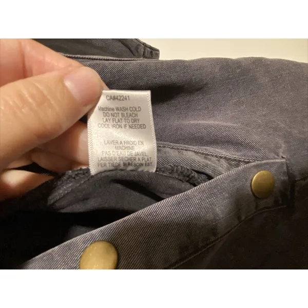 Young‎ Fabulous & Broke Jumpsuit Grey Snap Front Collar Pockets Belted Sz Small - Image 4