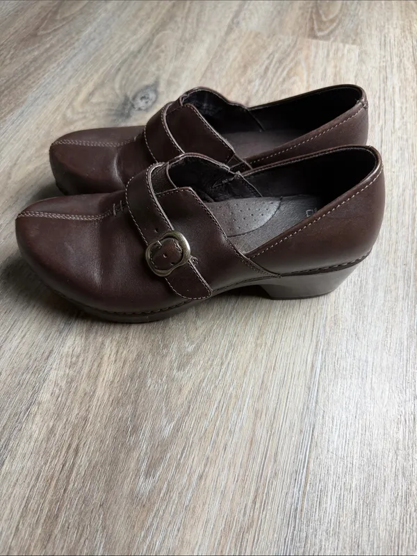 Dansko Leather Mary Jane Clogs Size 37 (US 6.5-7) - Image 10