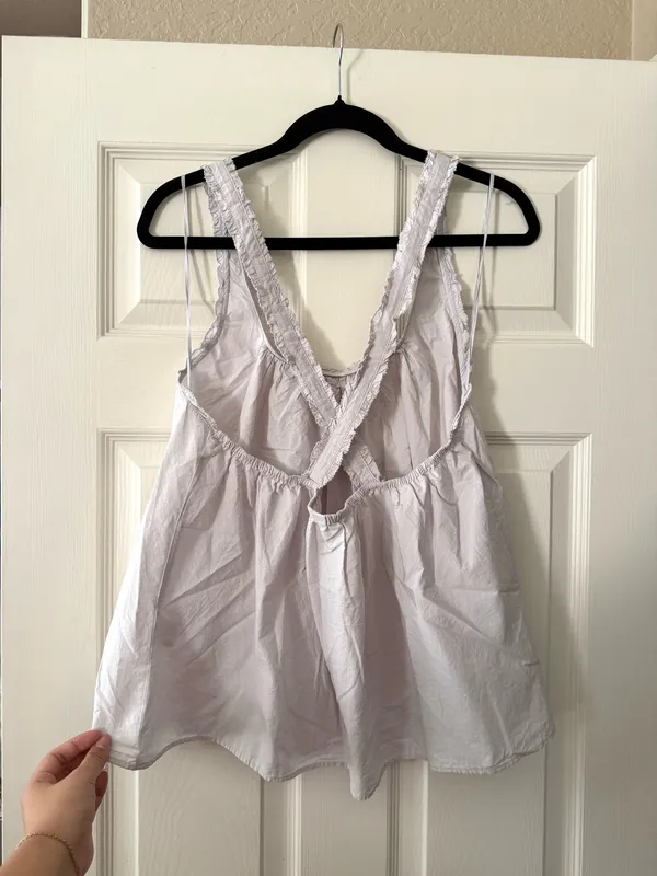 BNWT Zara Light Lilac Poplin Strappy Top - Image 9