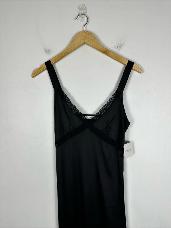 Altar’d State Cara Satin Midi Slip Dress Black 90’s Women’s Sz S - Image 3