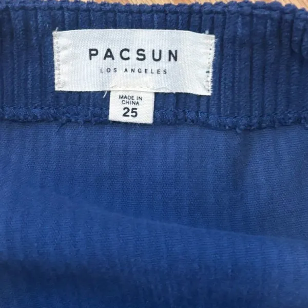 Pacsun Womens Blue Corduroy Button-Up Mini Skirt Size 25 - Image 4