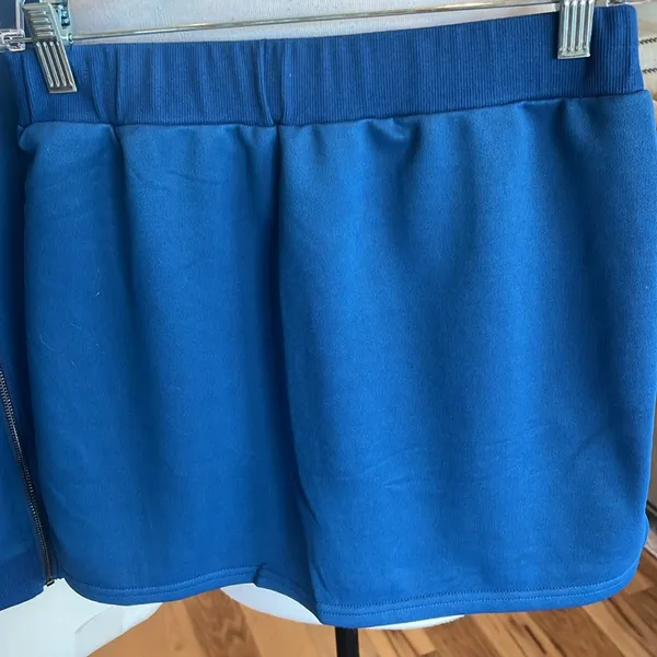 Matching Set Navy Blue Zip Hoodie Skort New - Image 6
