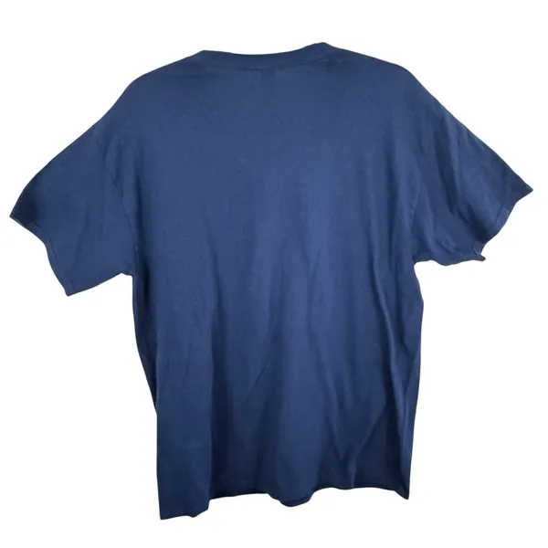 Navy Blue‎ Adoption 100% Cotton Short Sleeve Crew Neck Light T-Shirt Unisex Sz L - Image 2