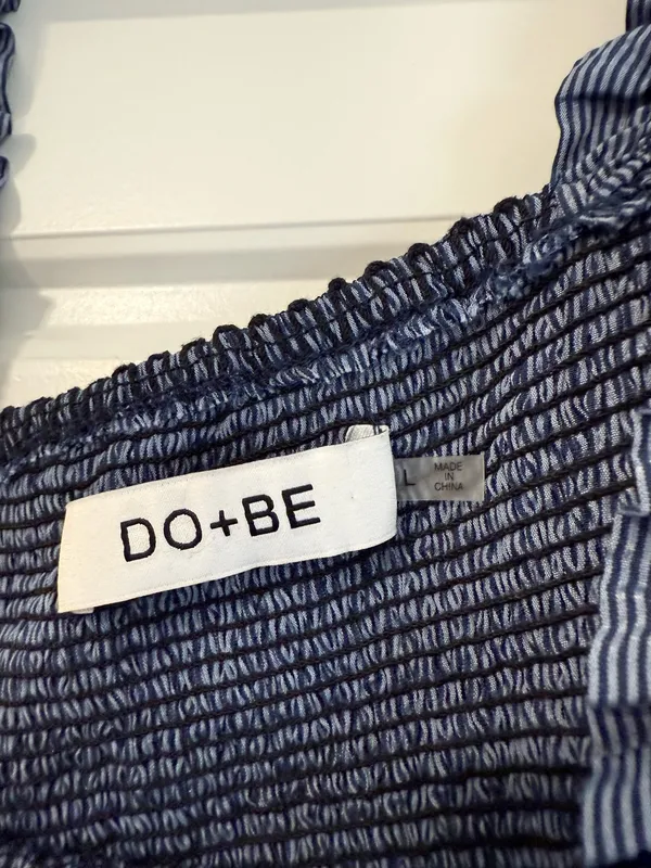 DO+BE Blue Top Tank Smocked  - Image 3