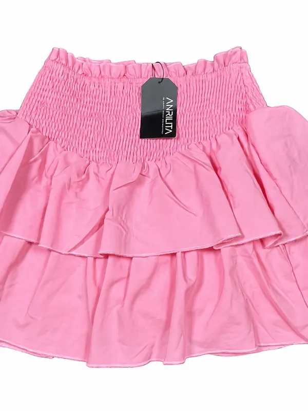 Anrilita Pink Mini Skirt size small ~ Barbie Girl Y2k Style Coquette Ruffles - Image 2