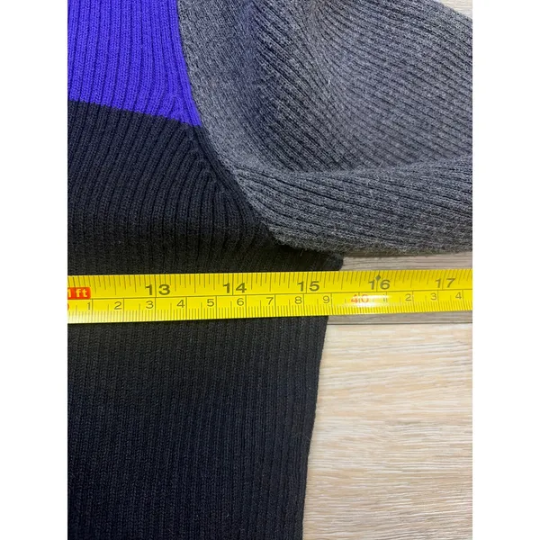 Lauren Ralph Lauren Colorblock Turtleneck Sweater Large Ribbed Knit - Image 5