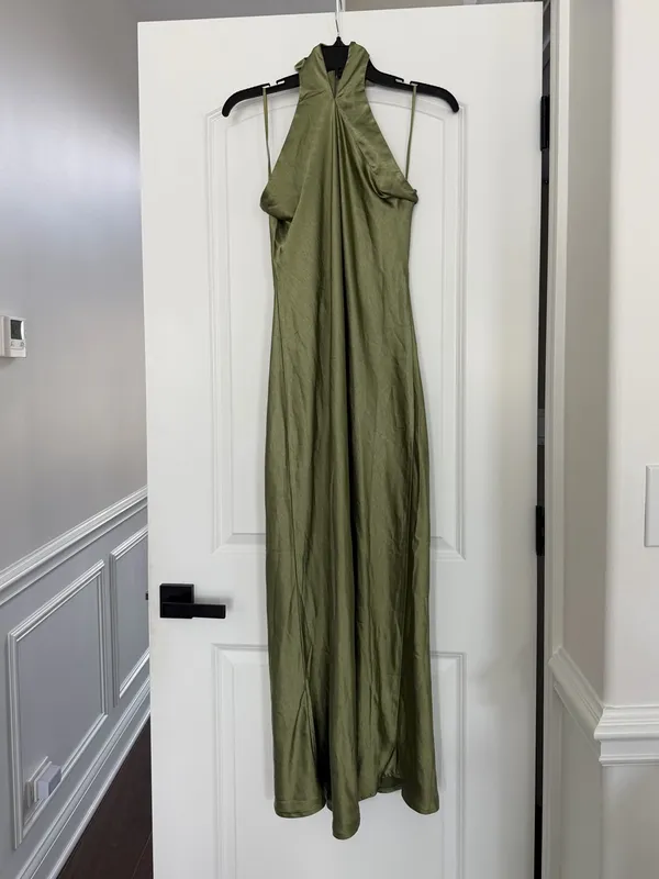 Petal & Pup Grasie Satin Halter Dress - Image 3