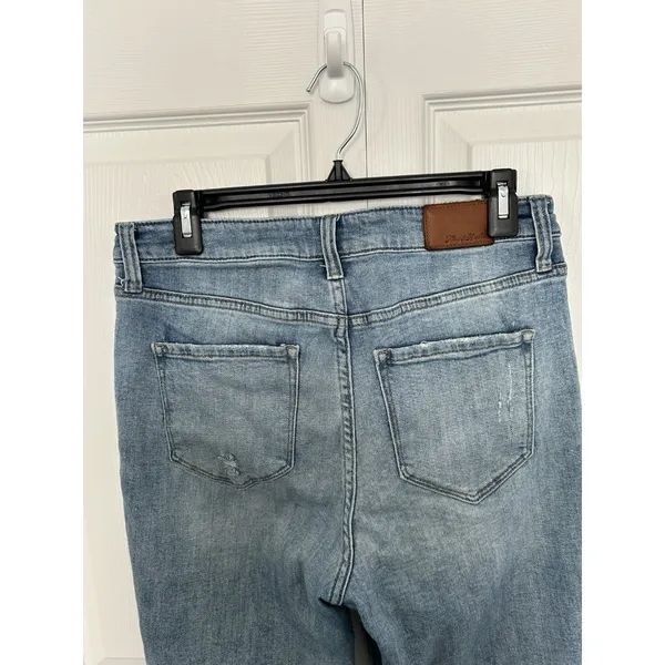Flag & Anthem High-Rise Straight Jeans Distressed Ankle Stretch Blue Womens Sz10 - Image 5