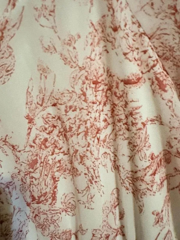 Baltic Born Cream and Peach Floral Tiered Maxi Dress Sz XL - Image 6