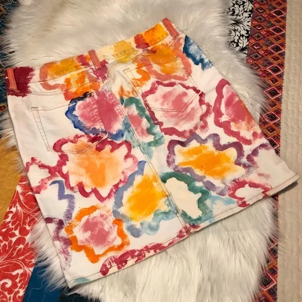 Anthropologie Poppies Handpainted Skirt - Image 3