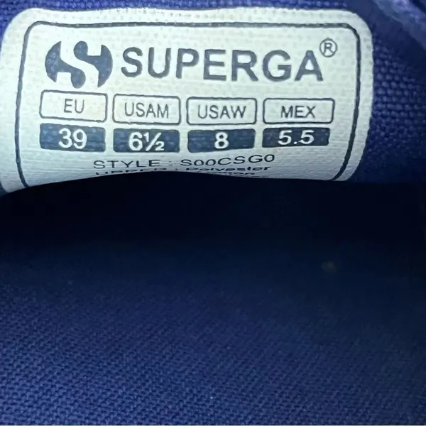 Superga Korelaw Satin Blue / Pink Embroidered Lace Up Sneakers 8 - Image 7