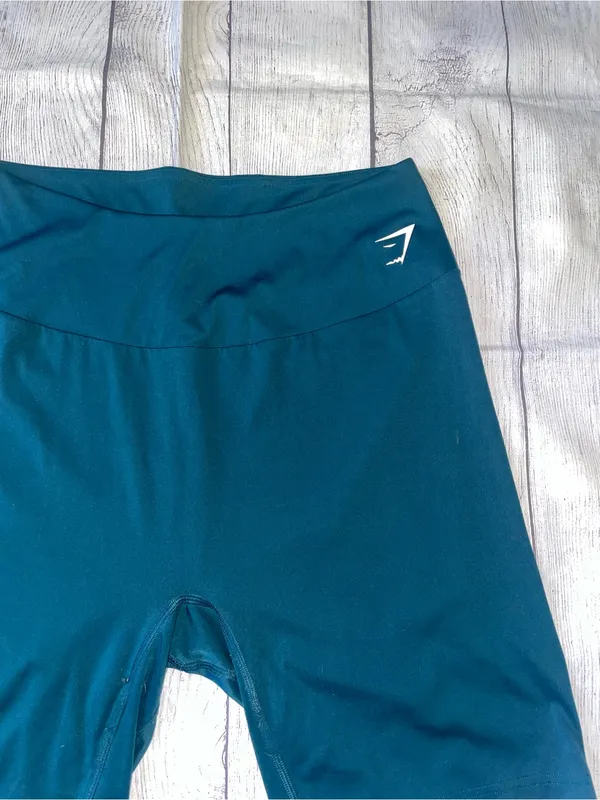 Gymshark Teal High-Rise Bike Shorts - Image 2
