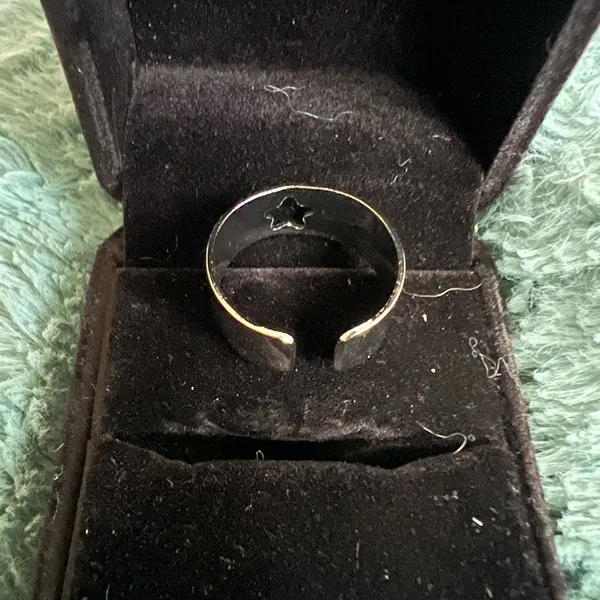 Women’s Stainless Steel Silver Adjustable Stacking Ring Size 7 - Image 3