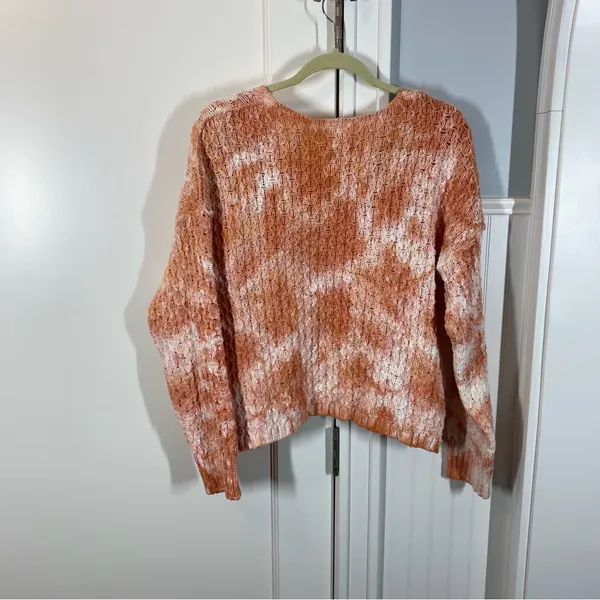 Anthropologie Pilcro Christian V-Neck‎ Sweater size small coral color Oversized - Image 8