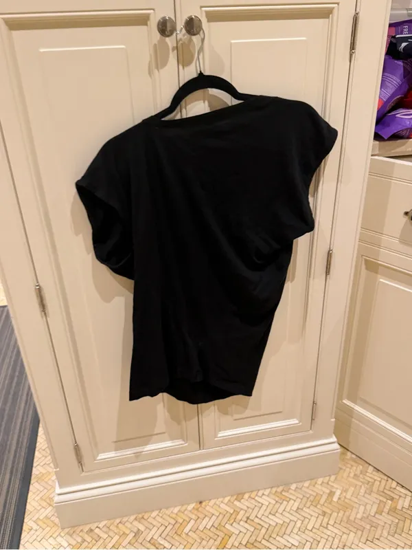Agolde Black Short-Sleeve Relaxed Tee - Image 2