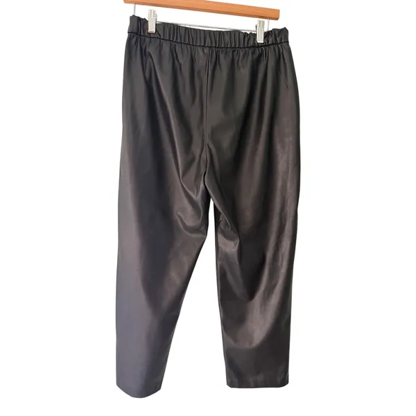 GAP Petite Faux Leather Cargo Pants Black M Petite Utility Straight Leg - Image 5