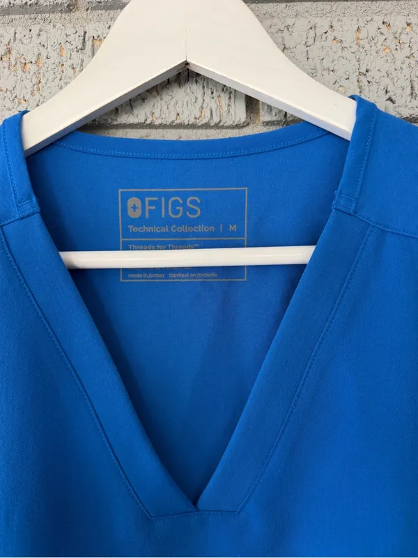 Figs Scrub Set Royal Blue Size Medium Casma Top Kade Cargo Pants - Image 3