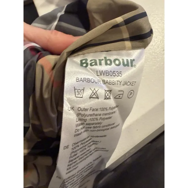 Barbour Babbity Reversible Waterproof Jacket Womens US 6 Tan/plaid NEW READ - Image 10