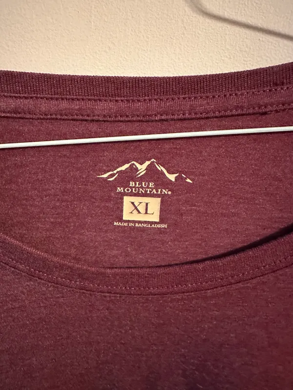 Blue mountain Maroon Long Sleeve Tshirt - Image 2