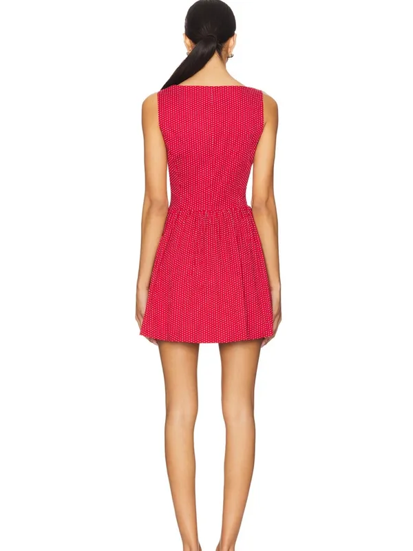 NWT Frankie’s Bikinis red charlotte ladybug dress - Image 3
