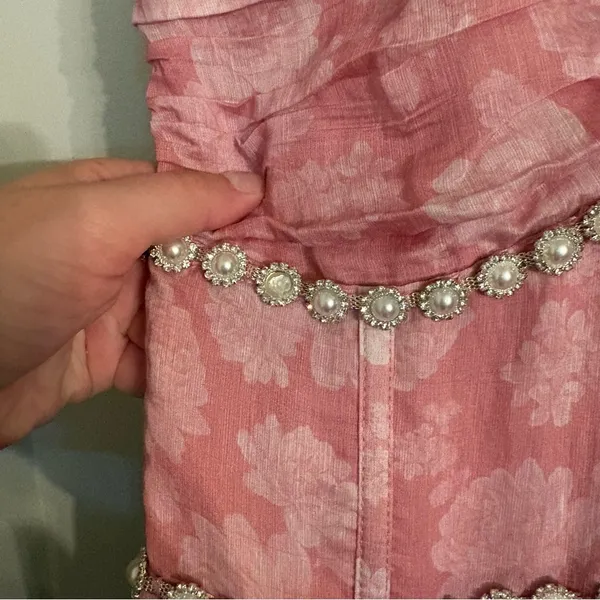 V. Chapman The Scarlette Dress in Pink Peony Print - Image 4