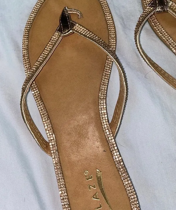 Sandals Gold Size 9 - Image 2