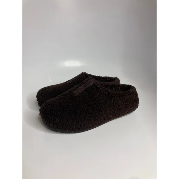 Bombas Gripper Slippers Women Size 7 Brown Excellent Sherpa Fleece House Shoes - Image 3