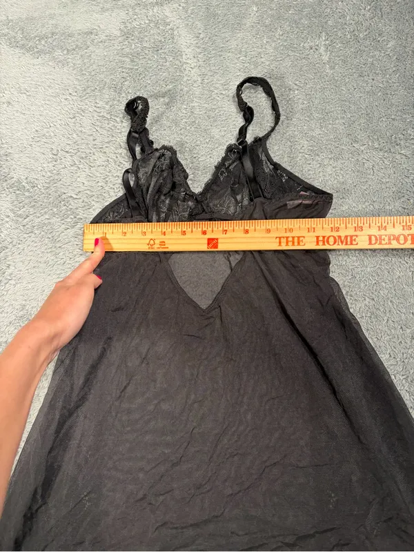 Victoria’s Secret Black Lace Slip Nightdress y2K medium - Image 12