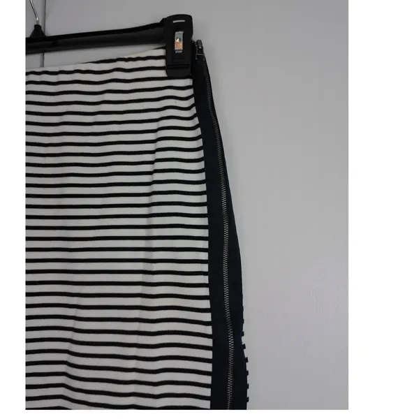 Madewell Navy White Striped Mini Skirt French Girl Coastal Preppy‎ Size Small - Image 2