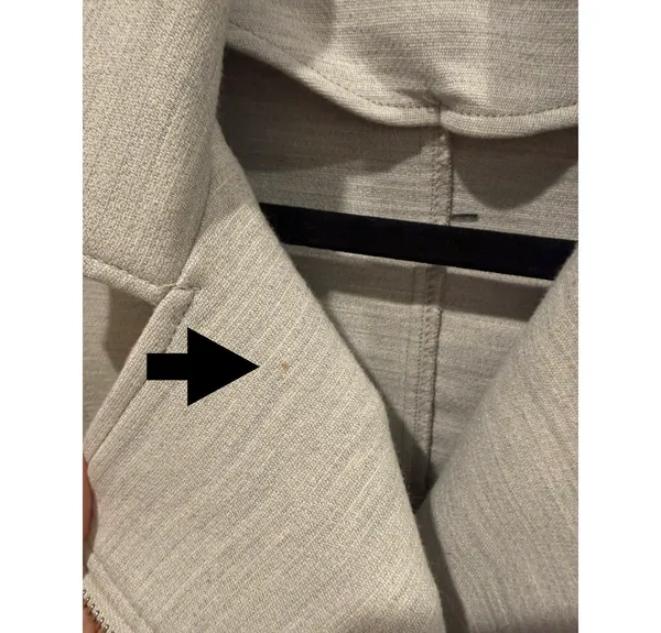 ZARA Plush Jersey Motorcycle Zipper Grey Biker Jacket - Image 6
