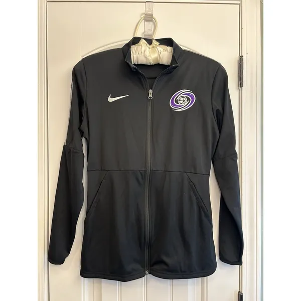 Nike Women’s M Black Dri-FIT Full Zip Soccer Track Jacket Embroidered Mock Neck - Image 15