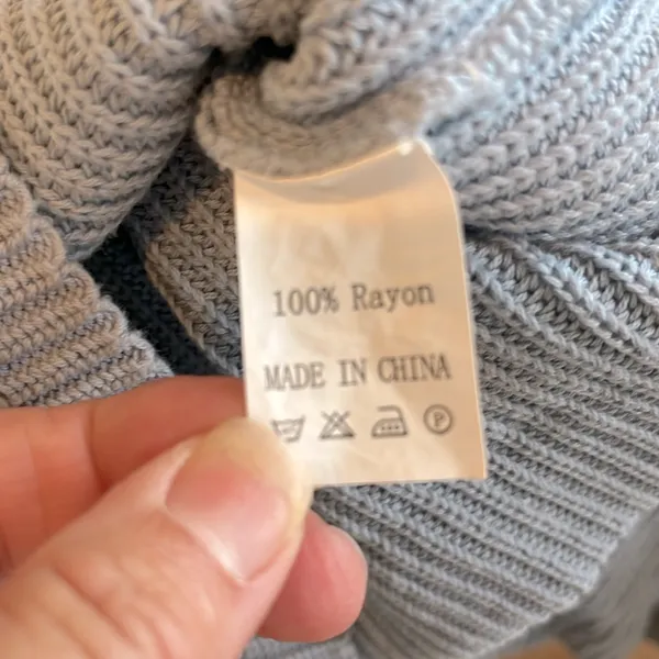 Oversized Powder Blue Pocket Sweater Size M - Image 7