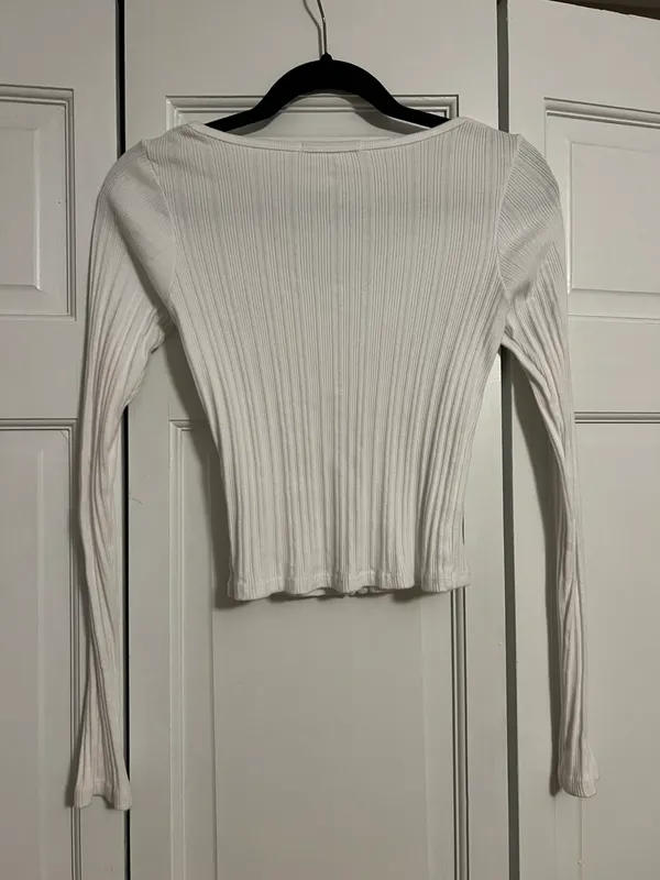 Brandy Melville White Button Down Shirt - Image 4