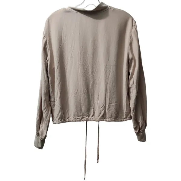 Melrose and‎ Market Bomber Jacket Lightweight Drawstring Beige Size S - Image 2
