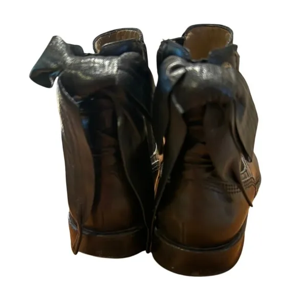 Valentino Black Leather Bow Ankle Boots – Women’s 36.5 (US 6.5) FLAW - Image 3