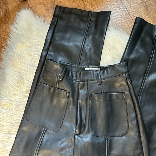 HOUSE OF CB Grainne Black Vegan Leather Pants - Image 8